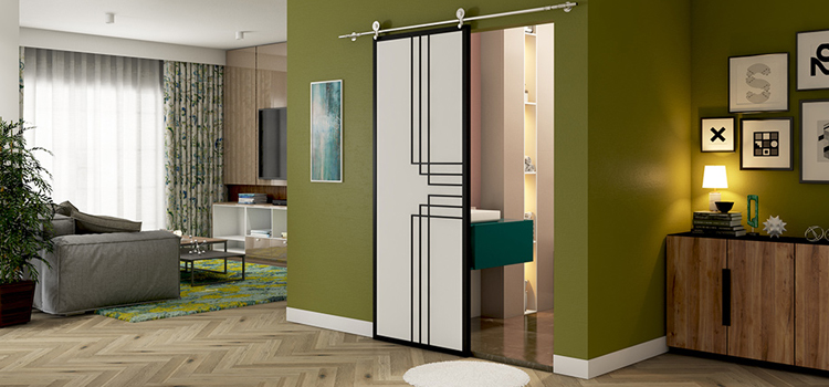 sliding bathroom door installation in Homestead